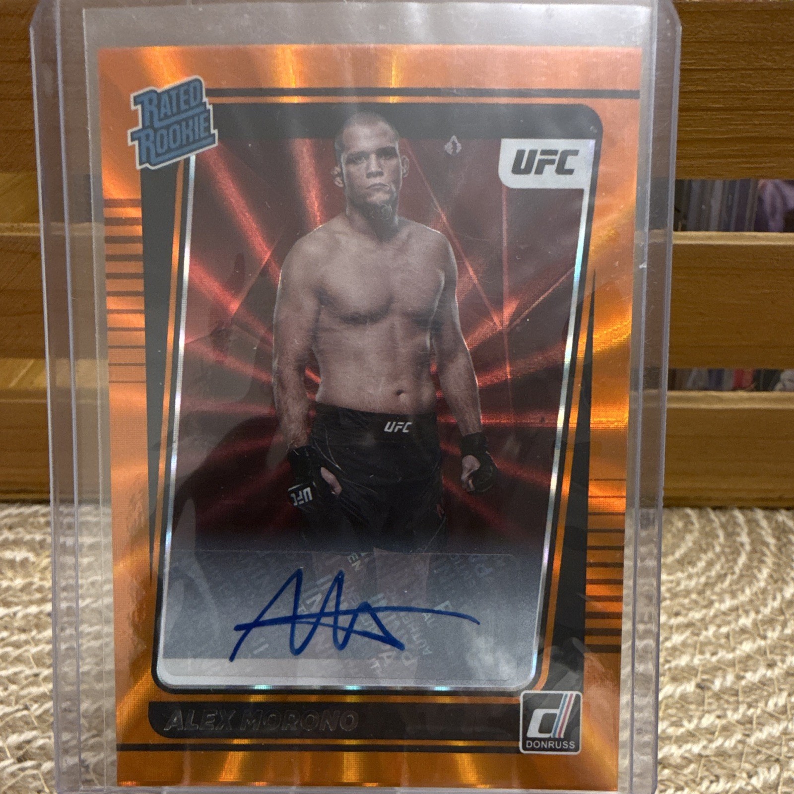 Alex Morono 2022 Panini Donruss UFC Rated Rookies Signatures #219 Orange