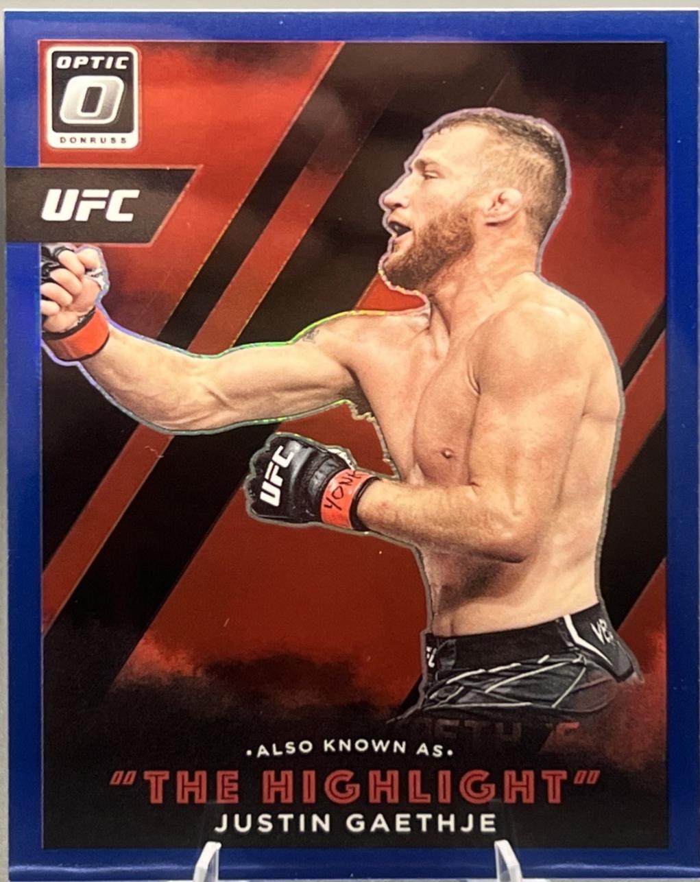 Justin Gaethje 2022 Panini Donruss Optic UFC Also Known As #1 Blue