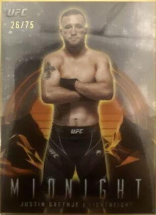 Justin Gaethje 2024 Topps Midnight UFC Base #42 Dusk