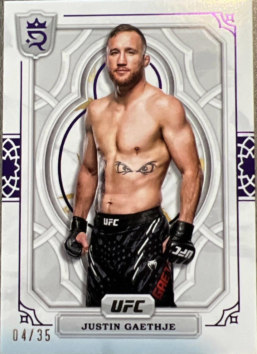 Justin Gaethje 2024 Topps Royalty UFC Base #76 Purple