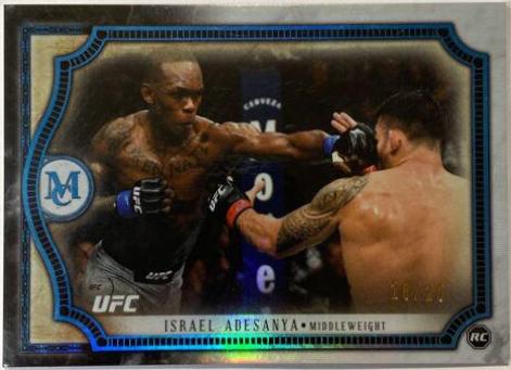 Israel Adesanya 2018 Topps UFC Museum Collection Base #42 Sapphire