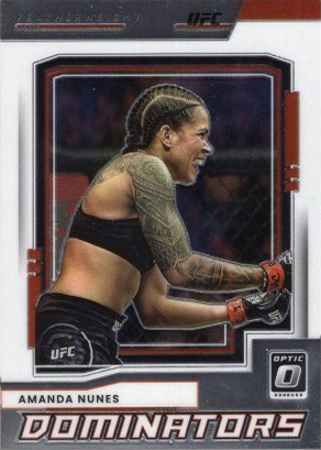 Amanda Nunes 2022 Panini Donruss Optic UFC Dominators #12 Gold Vinyl