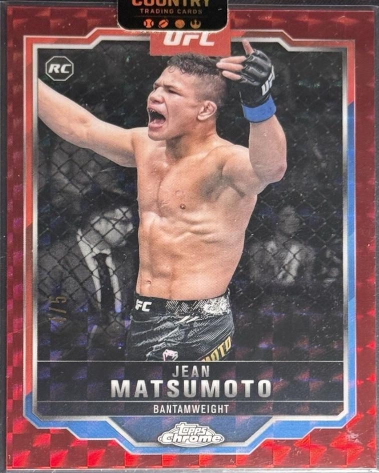 Jean Matsumoto 2025 Topps Chrome UFC Base #52 Red Geometric Refractor