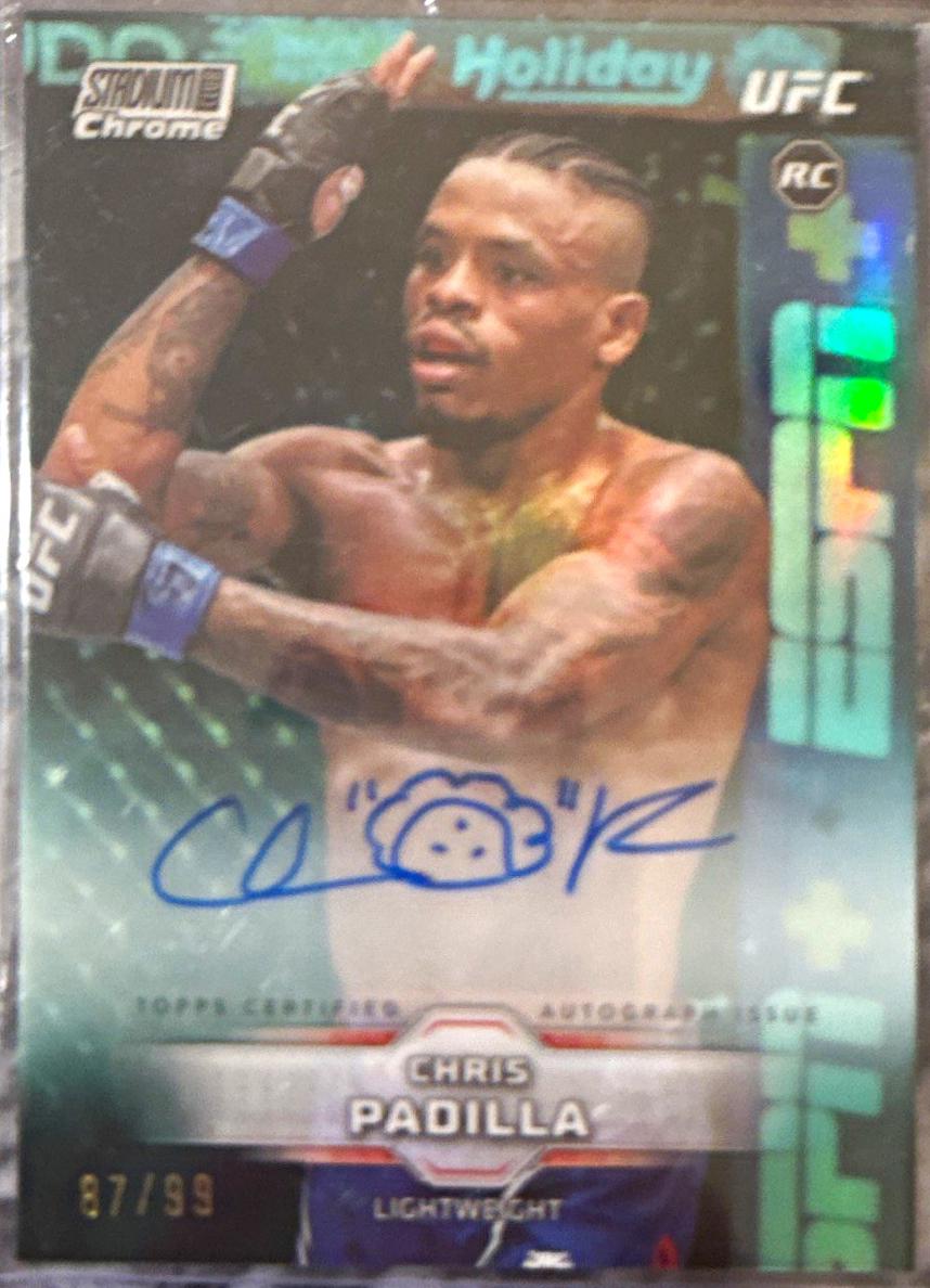 Chris Padilla 2026 Topps Stadium Club UFC Chrome Autographs #CAV-CPA Turquoise Refractor