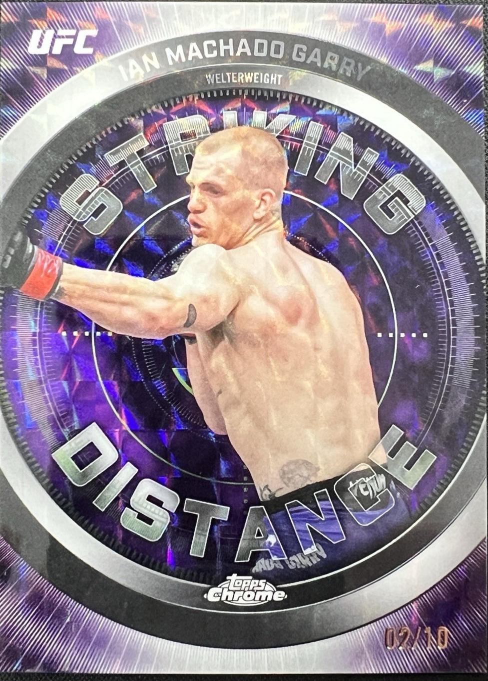 Ian Machado Garry 2026 Topps Chrome UFC Striking Distance #SD-10 Purple Geometric Refractor