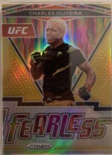 Charles Oliveira 2022 Panini Prizm UFC Fearless #23 Gold