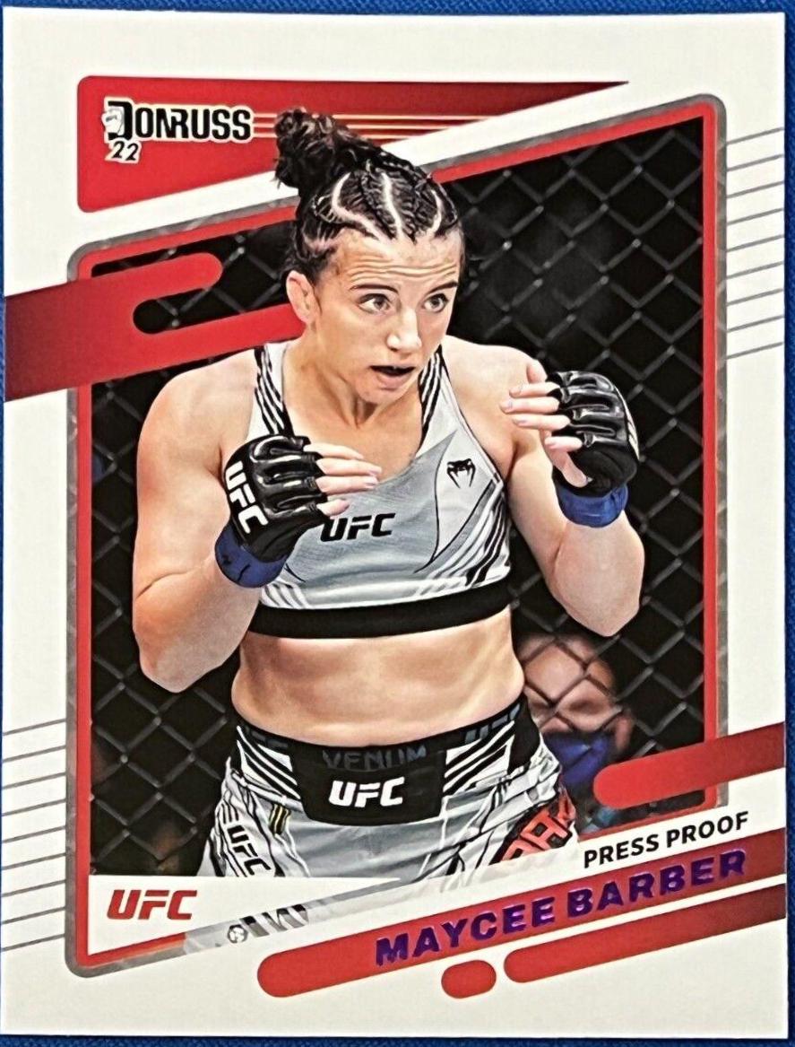 Maycee Barber 2022 Panini Donruss UFC Base #133 Press Proof Purple