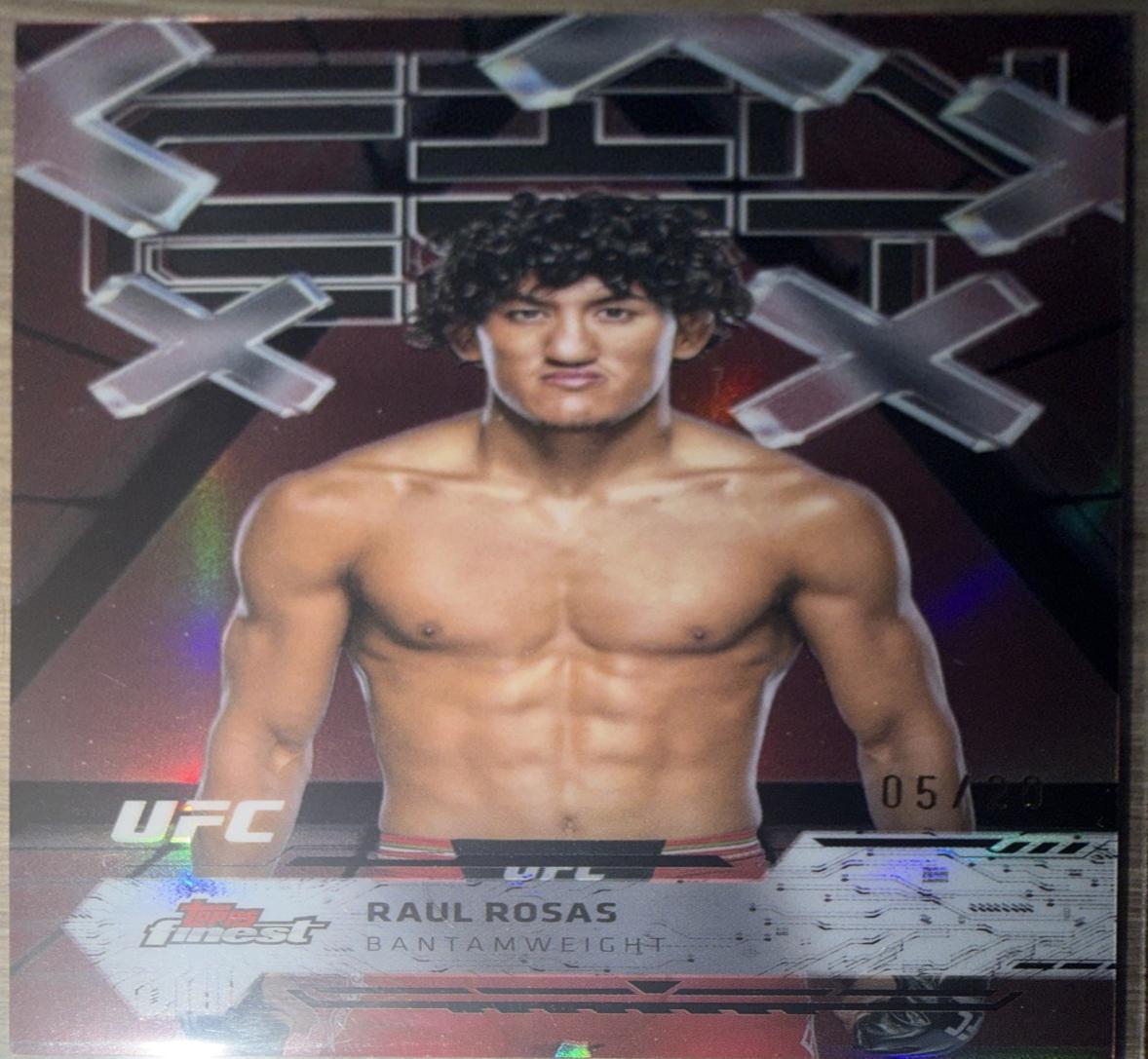 Raul Rosas 2025 Topps Finest UFC Base Common #96 Red Black Vapor Refractor