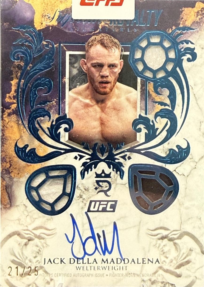 Jack Della Maddalena 2025 Topps Royalty UFC Supreme Royalty Signatures #SUR-JM Blue