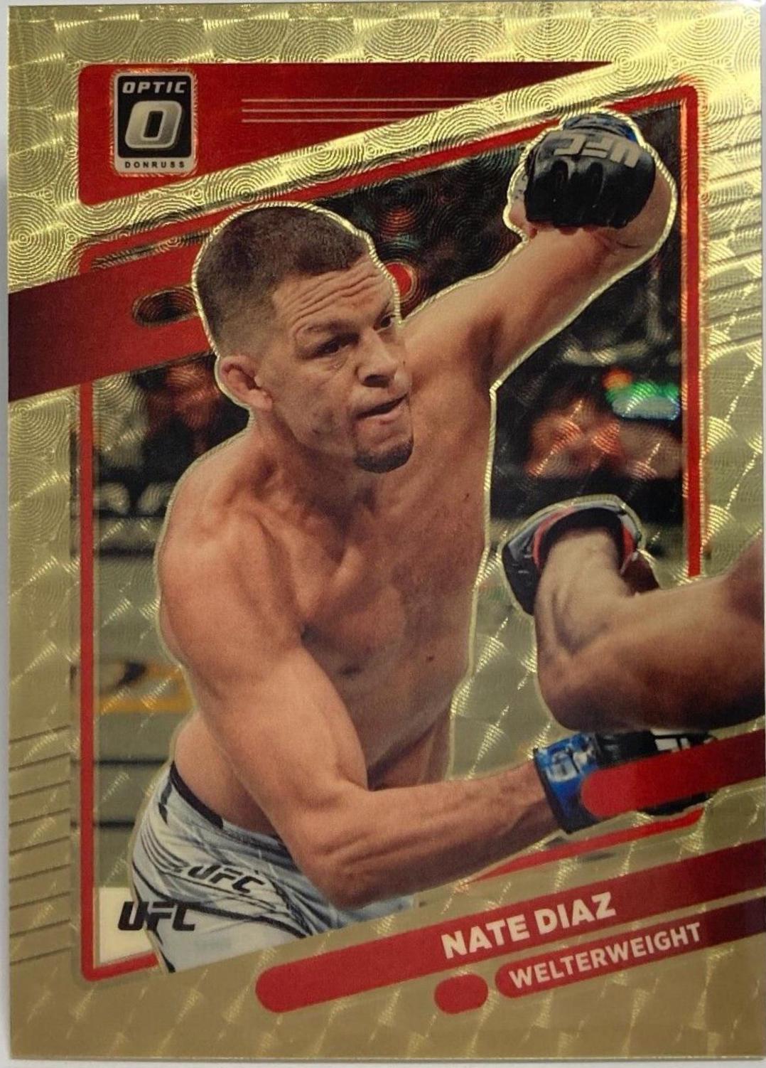Nate Diaz 2022 Panini Donruss Optic UFC Base #23 Gold