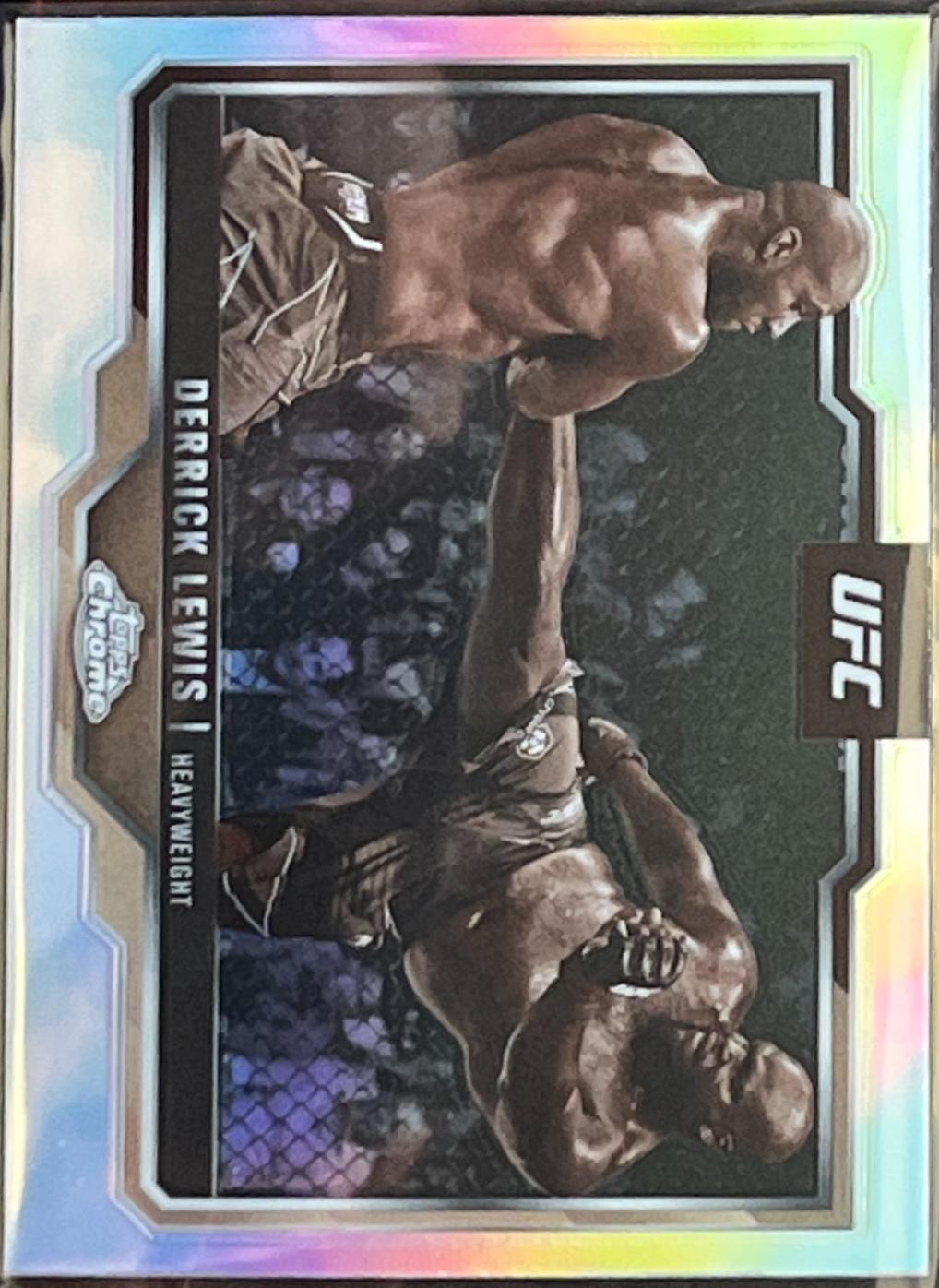 Derrick Lewis 2025 Topps Chrome UFC Base #104 Sepia Refractor