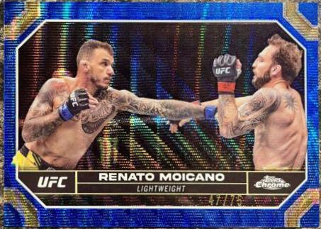 Renato Moicano 2024 Topps Chrome UFC Base #162 Blue Wave Refractor