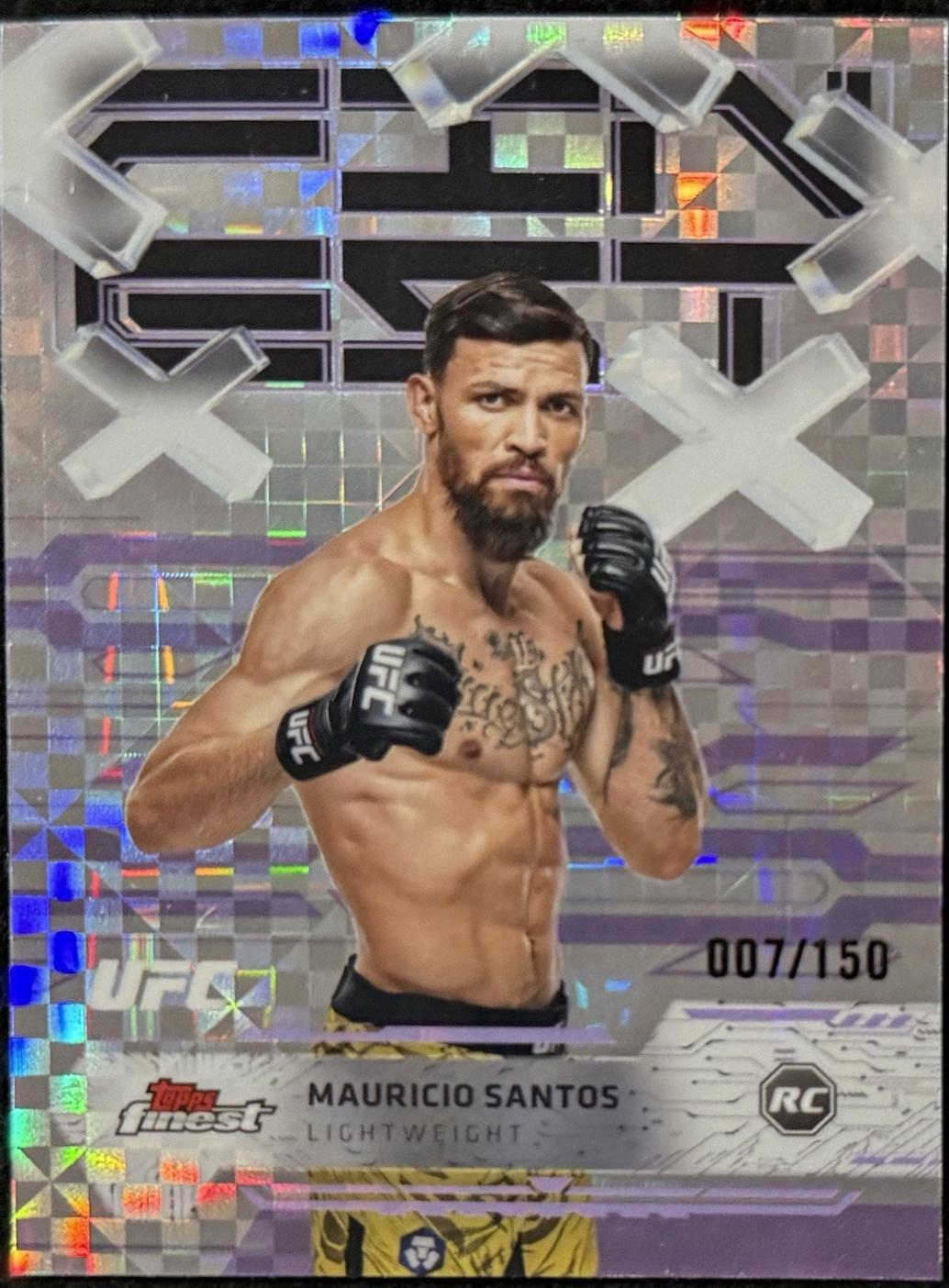 Mauricio Ruffy 2025 Topps Finest UFC Base Common #52 Purple Checkerboard Refractor