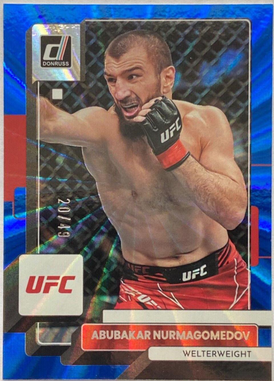 Abubakar Nurmagomedov 2023 Panini Donruss UFC Base #6 Blue Laser