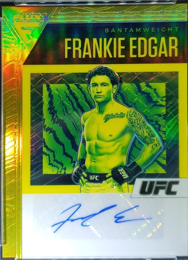 Frankie Edgar 2021 Panini Chronicles UFC Flux Auto #22 Gold