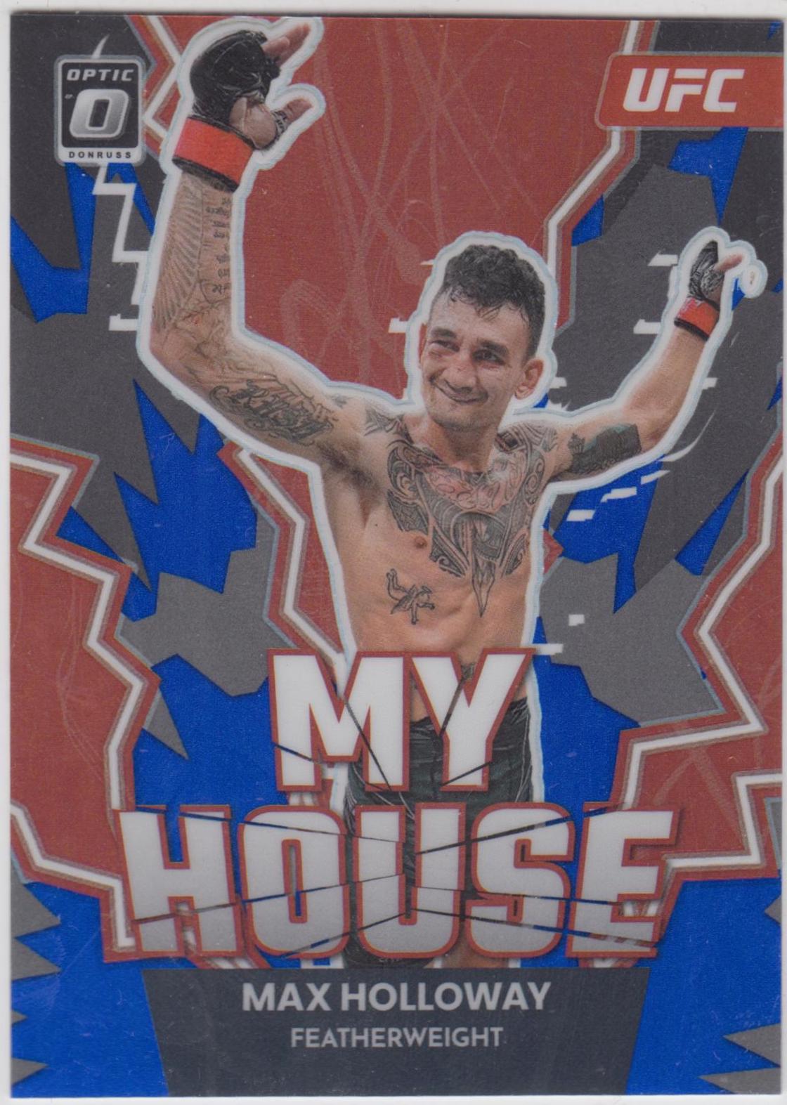 Max Holloway 2023 Panini Donruss Optic UFC My House #3 Blue