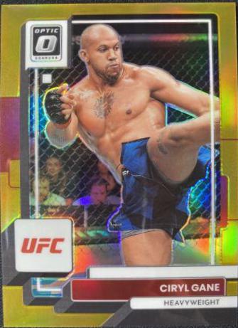 Ciryl Gane 2023 Panini Donruss Optic UFC Base #95 Gold