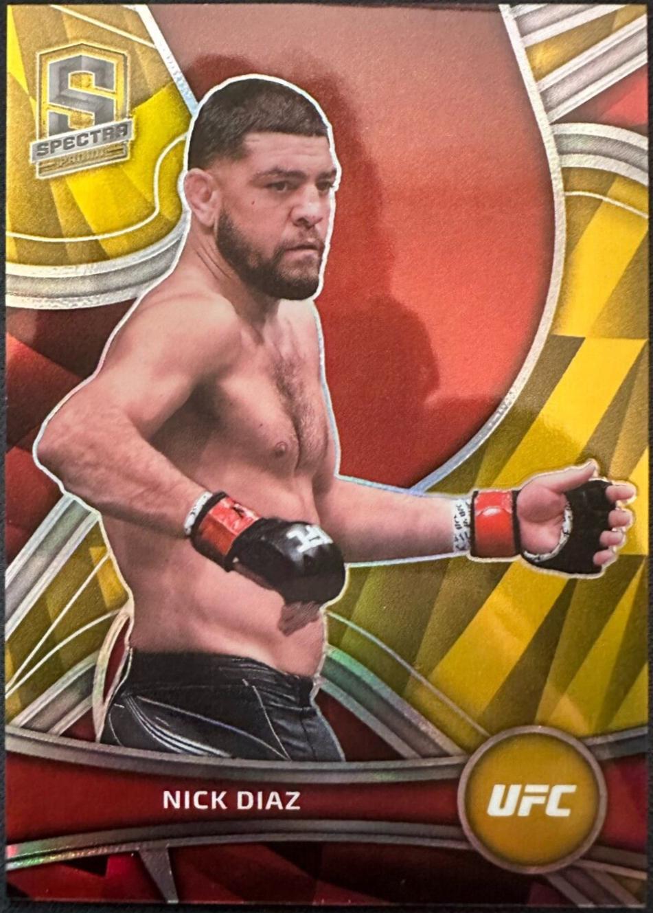 Nick Diaz 2022 Panini Chronicles UFC Base Spectra #378 Gold