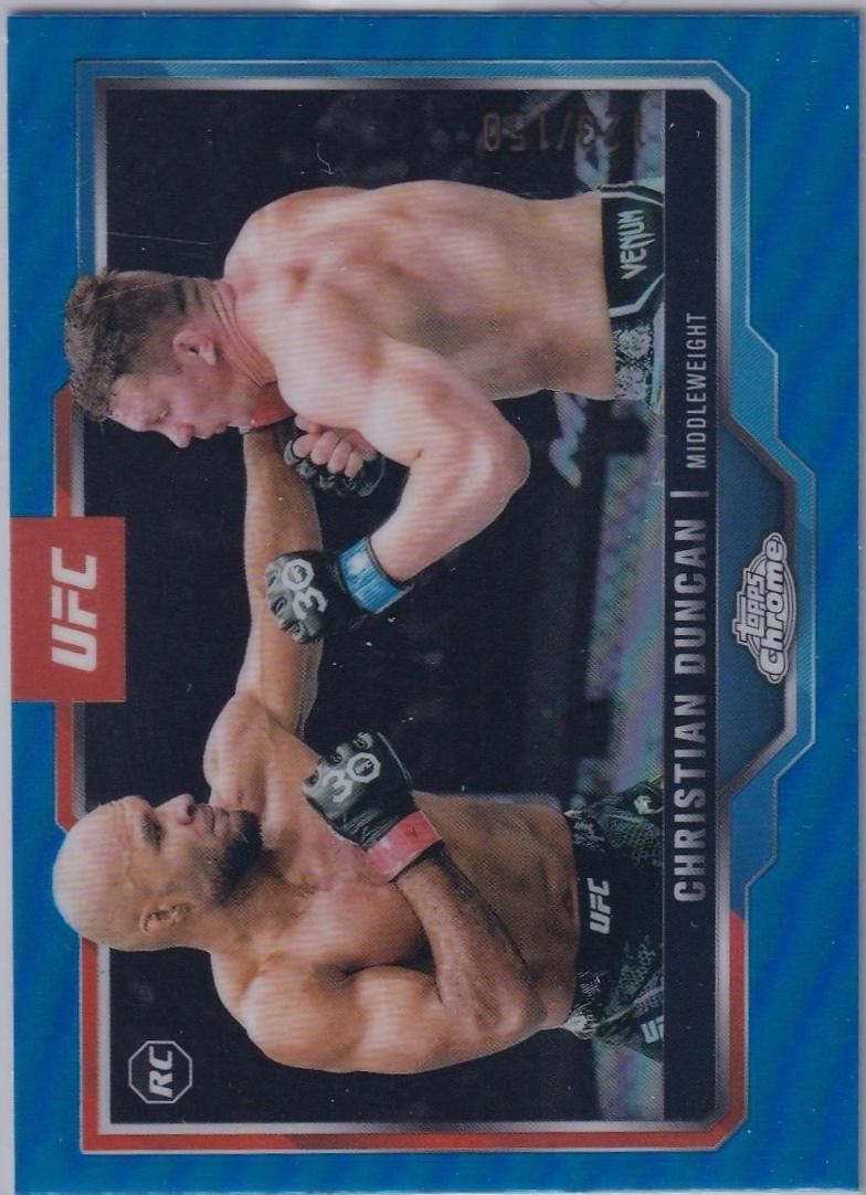 Christian Duncan 2025 Topps Chrome UFC Base #51 Blue Refractor