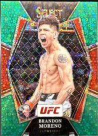 Brandon Moreno 2022 Panini Select UFC Premier Level #191 Green Disco