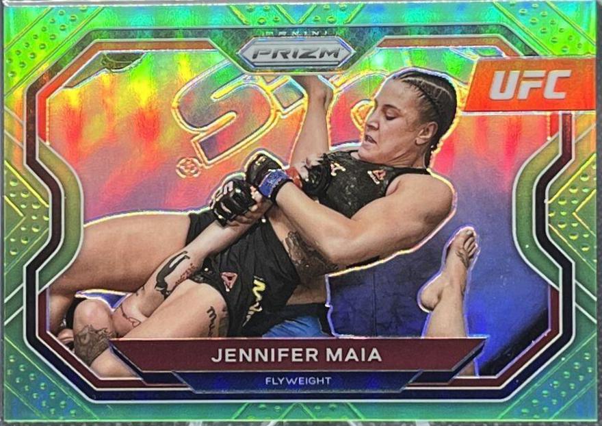 Jennifer Maia 2021 Panini Prizm UFC Base #150 Neon Green