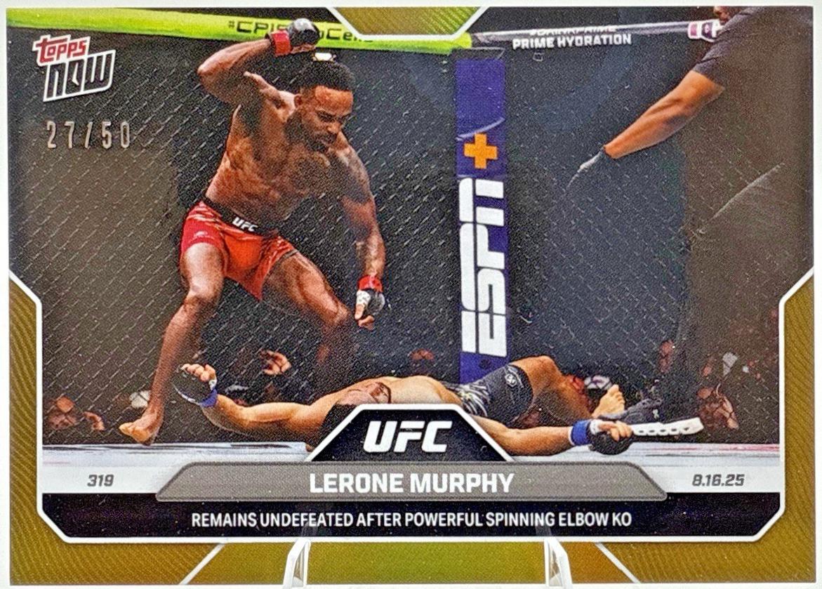 Lerone Murphy Topps Now UFC Base #27 Gold Foil