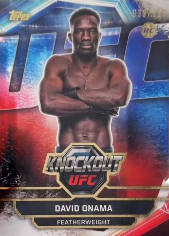 David Onama 2026 Topps Knockout UFC Base #61 Gold