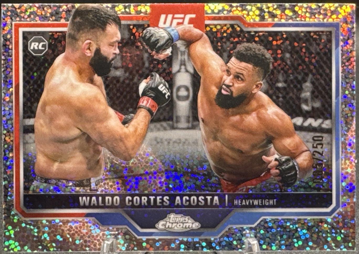 Waldo Cortes Acosta 2025 Topps Chrome UFC Base #19 Speckle Refractor