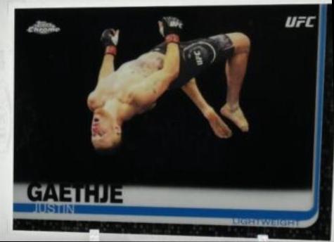 Justin Gaethje 2019 Topps Chrome UFC Base #62 Black