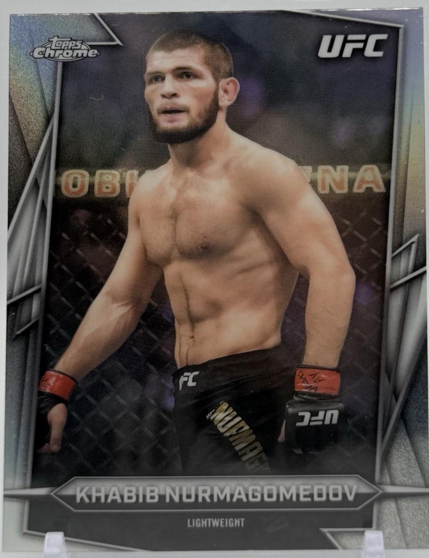 Khabib Nurmagomedov 2026 Topps Chrome UFC Base #140 Refractor