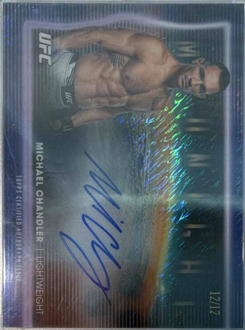 Michael Chandler 2025 Topps Midnight UFC Horizon Signatures #HNS-MC Moon Beam