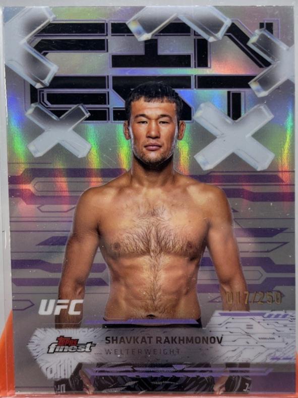 Shavkat Rakhmonov 2025 Topps Finest UFC Base Common #3 Purple Refractor