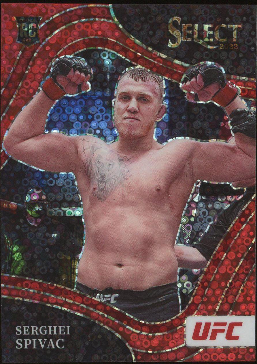 Serghei Spivac 2022 Panini Select UFC Octagonside #274 Red Disco