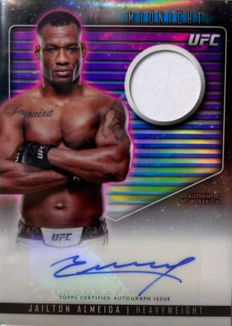 Jailton Almeida 2024 Topps Midnight UFC Relic Autographs #RCA-JAL Black Light