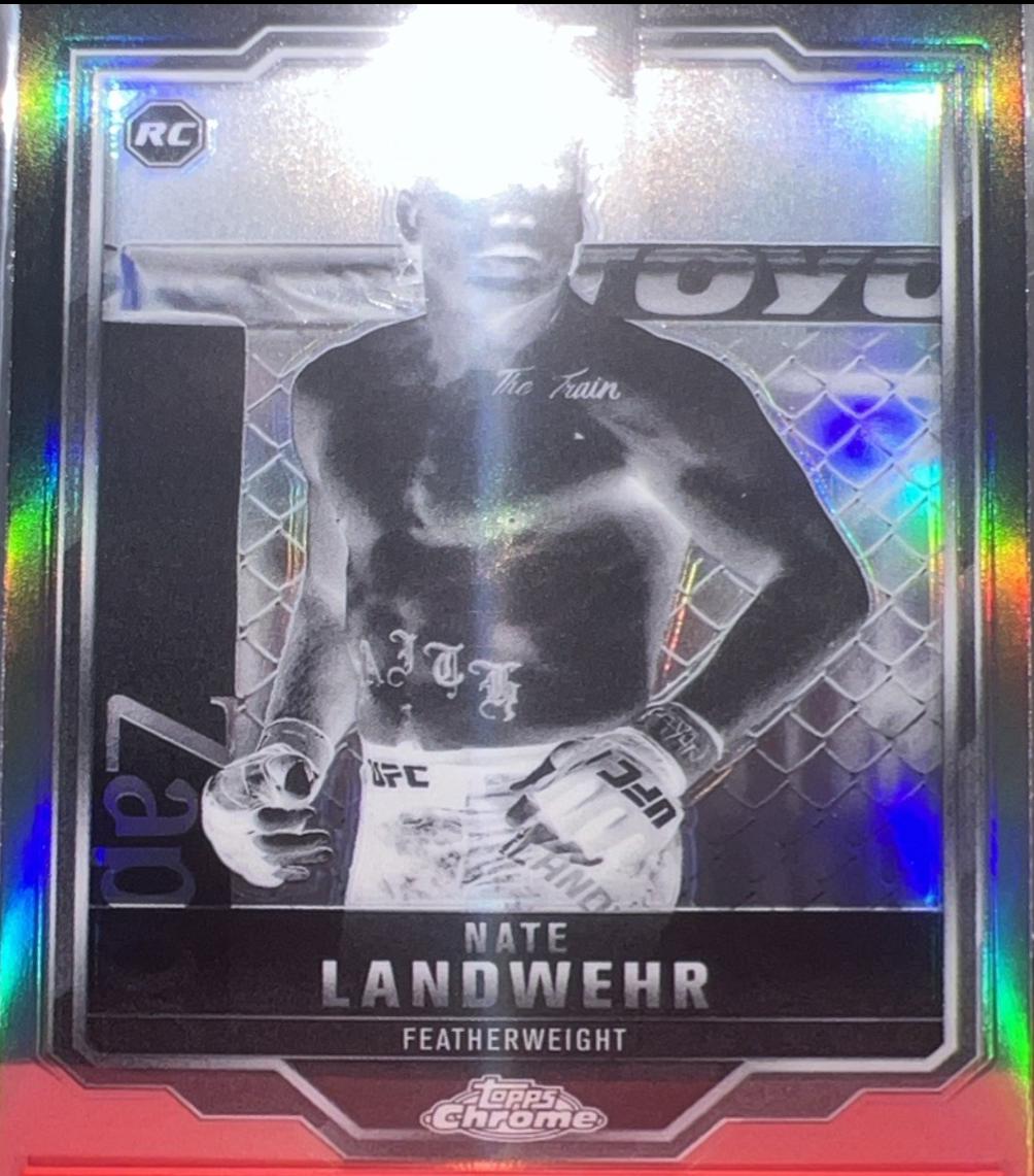 Nate Landwehr 2025 Topps Chrome UFC Base #85 Negative Refractor