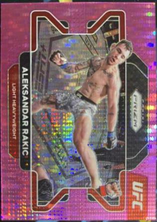 Aleksandar Rakic 2022 Panini Prizm UFC Base #15 Pink Pulsar