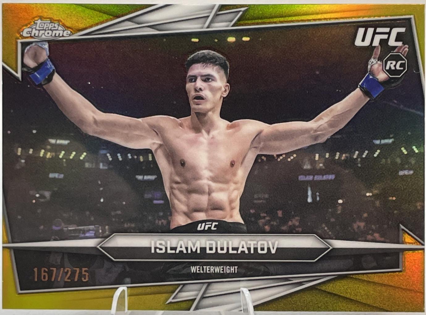 Islam Dulatov 2026 Topps Chrome UFC Base #24 Yellow Refractor