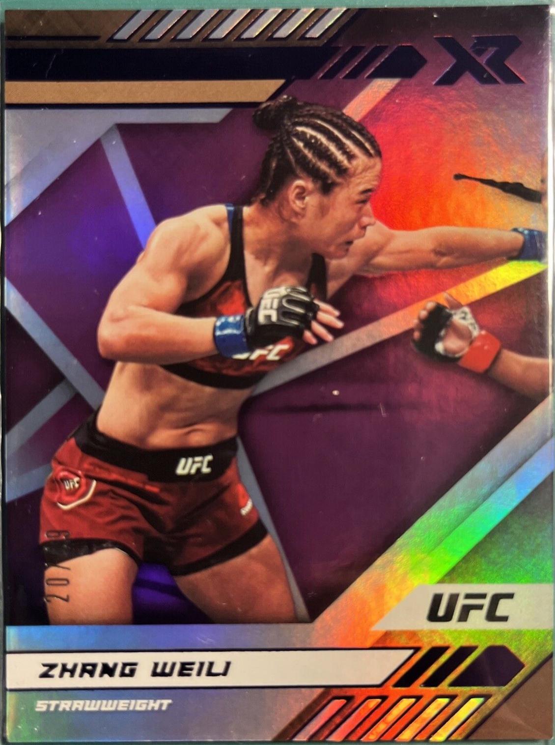 Zhang Weili 2021 Panini Chronicles UFC Base XR #194 Purple