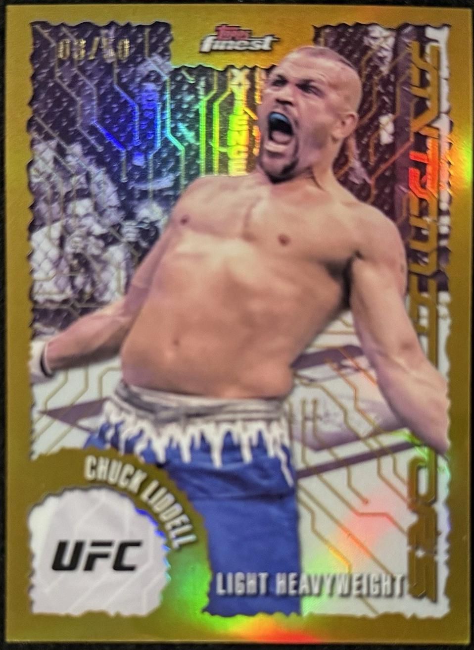 Chuck Liddell 2025 Topps Finest UFC Intimidators #IT-28 Gold Refractor