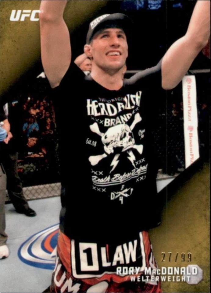 Rory MacDonald 2015 Topps UFC Knockout Base #59 Gold