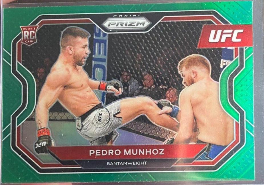 Pedro Munhoz 2021 Panini Prizm UFC Base #155 Green