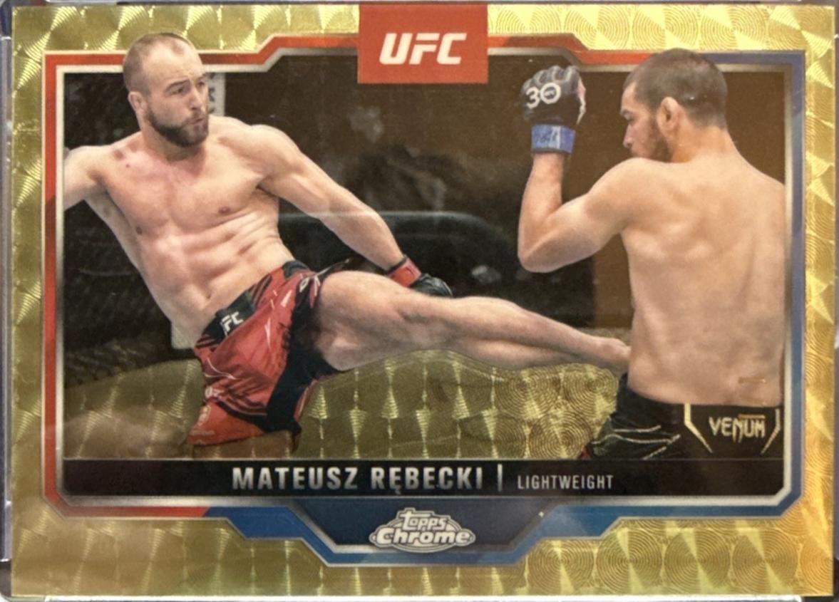 Mateusz Rębecki 2025 Topps Chrome UFC Base #61 Superfractor