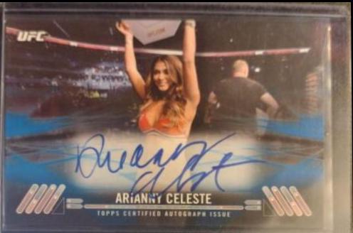 Arianny Celeste 2017 Topps UFC Knockout Knockout Autographs #KA-AC Blue