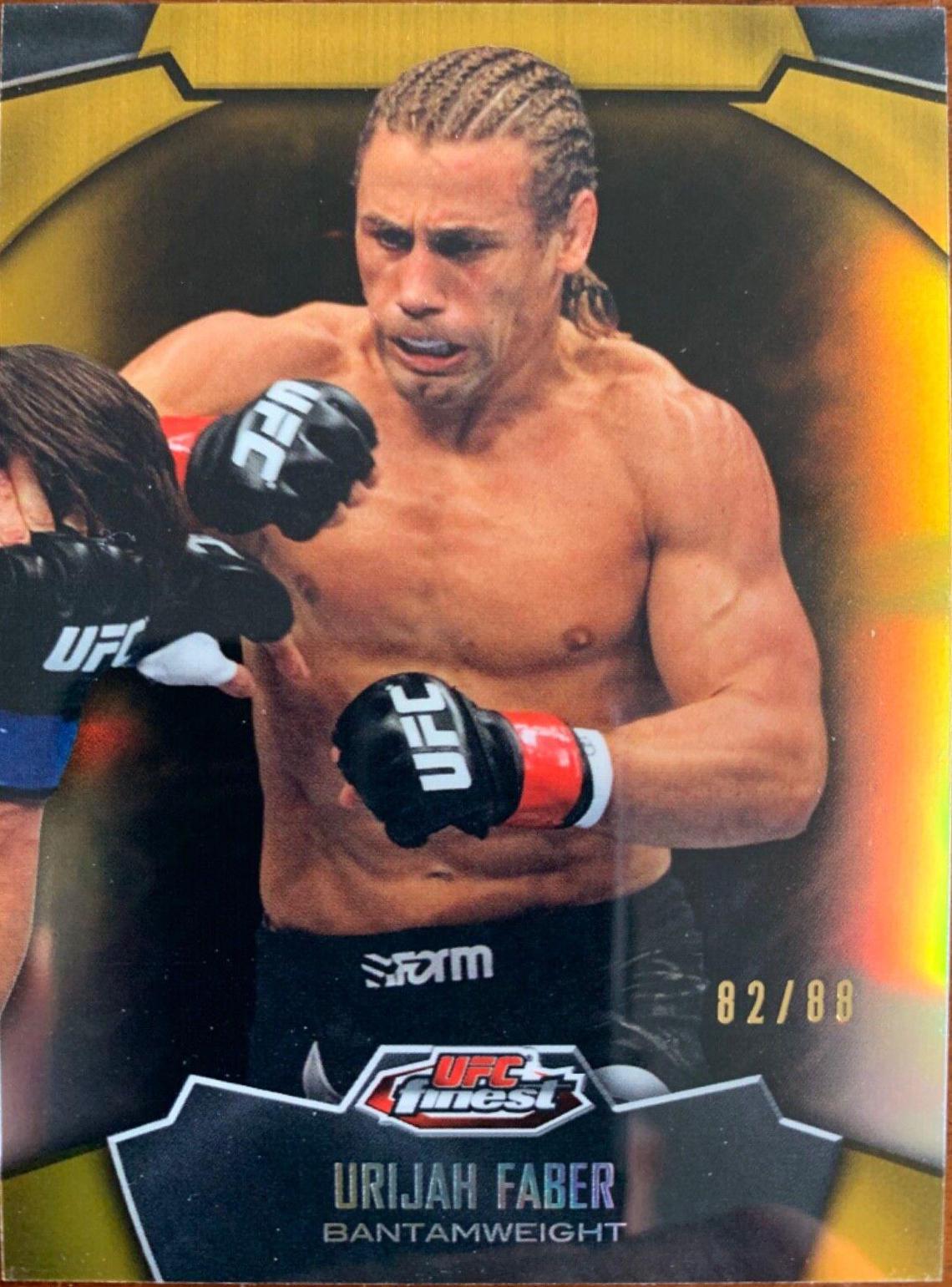 Urijah Faber 2012 Topps Finest UFC Base #3 Gold