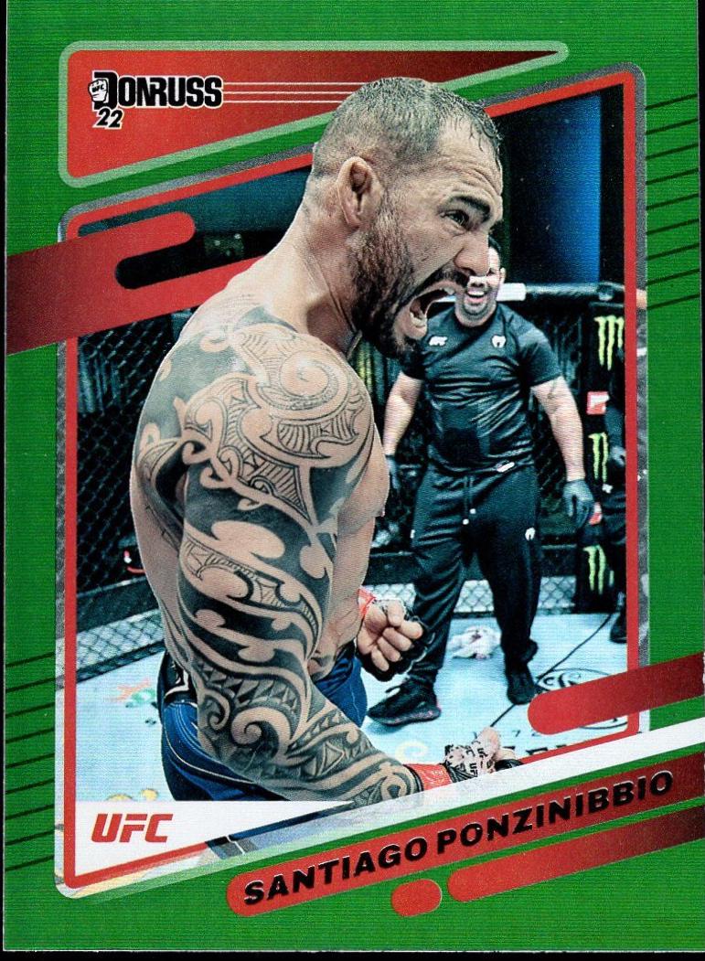 Santiago Ponzinibbio 2022 Panini Donruss UFC Base #147 Green
