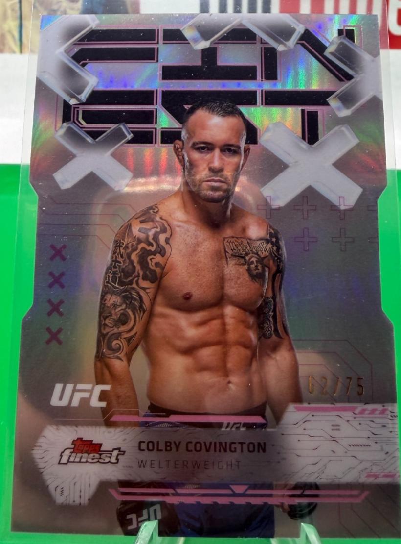 Colby Covington 2025 Topps Finest UFC Base Common #2 Die-Cut Refractor