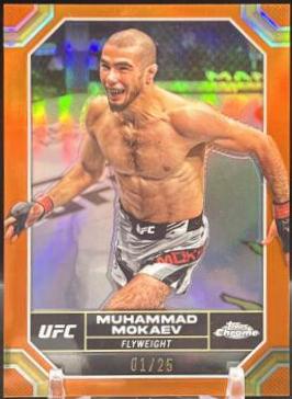 Muhammad Mokaev 2024 Topps Chrome UFC Base #144 Orange Refractor
