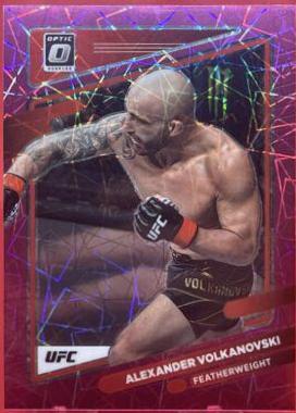 Alexander Volkanovski 2022 Panini Donruss Optic UFC Base #28 Pink Velocity