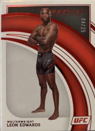 Leon Edwards 2022 Panini Immaculate UFC Base #68 Red