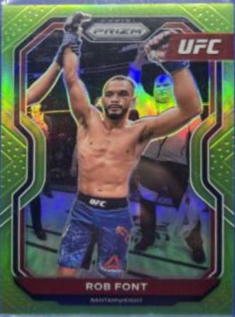 Rob Font 2021 Panini Prizm UFC Base #13 Neon Green